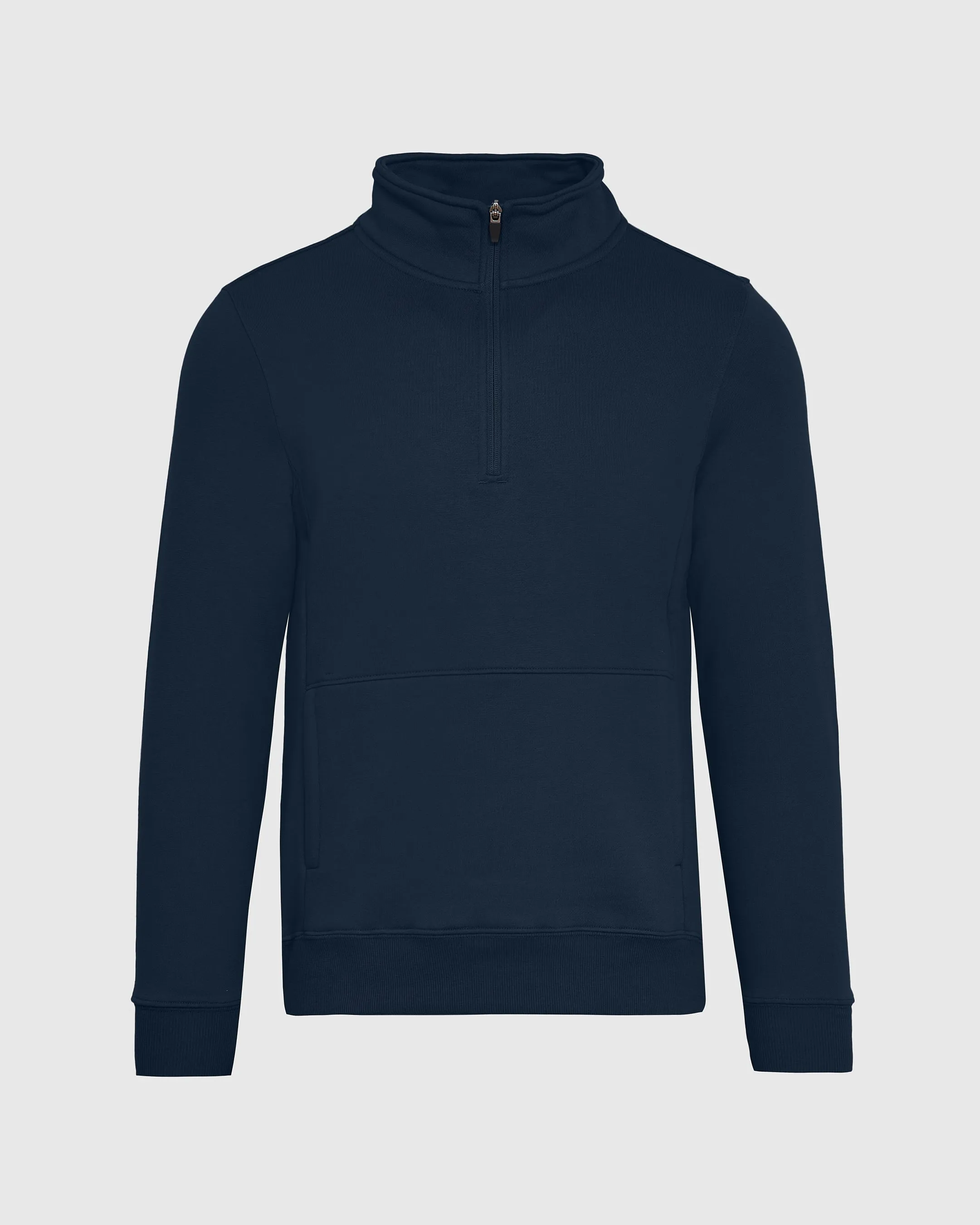 Navy Half Zip Fleece Sweatshirt