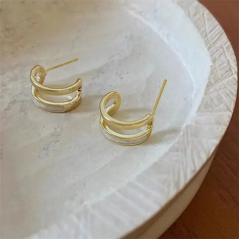 New Design Irregular U-Shaped Dainty Golden Fashion Unusual Accessory 2024 Earring