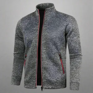 New OB Turn-down Collar Zipper Sweatshirt