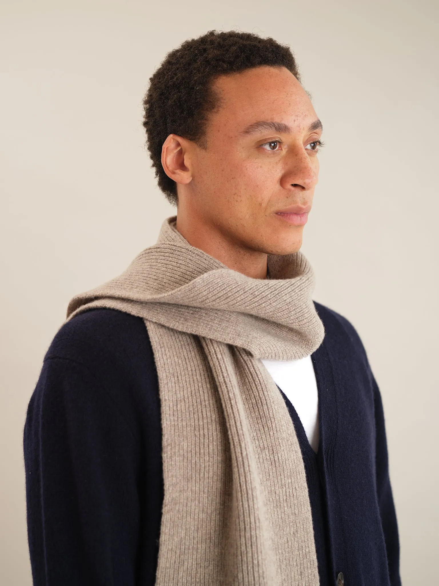 Oat Knit Lambswool Scarf