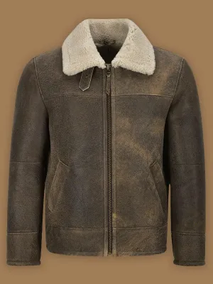 Old Fashion Shearling Bomber Jacket