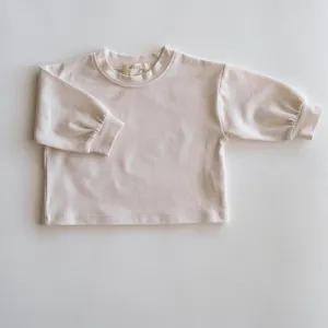 Organic Oversized Longsleeve: Vanilla