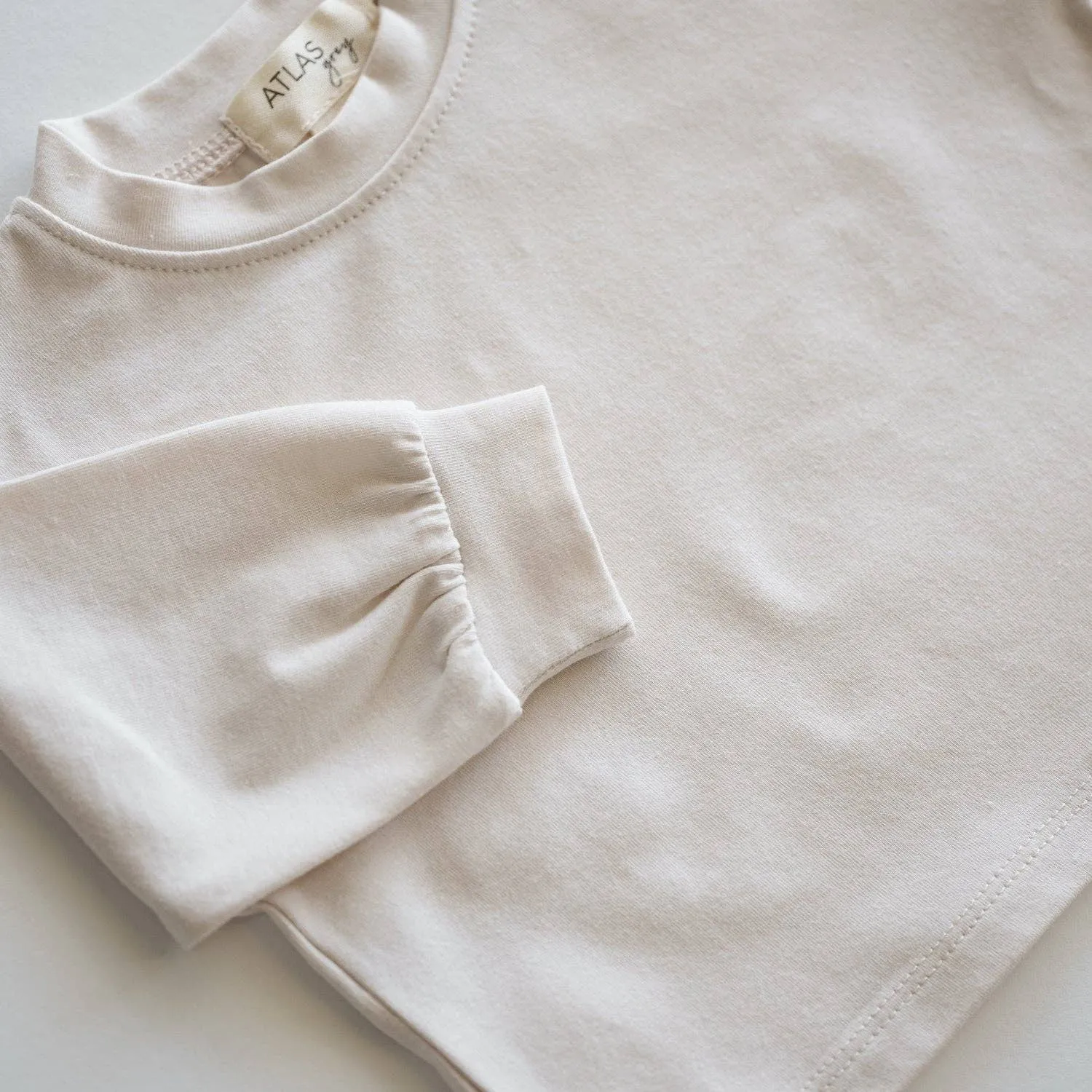 Organic Oversized Longsleeve: Vanilla