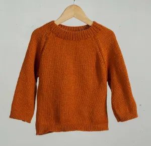 Organic Wool | Pullover |Tomato Cream | Size-5 years