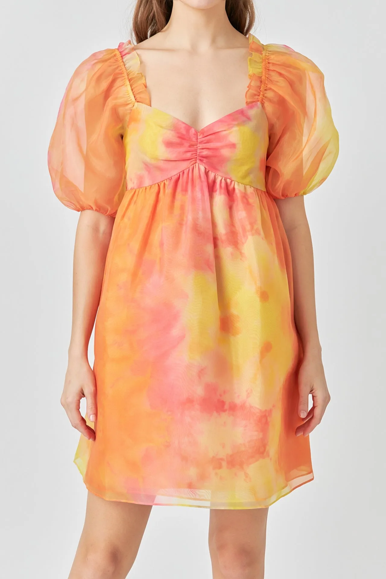 Organze Tie-dye Babydoll Dress