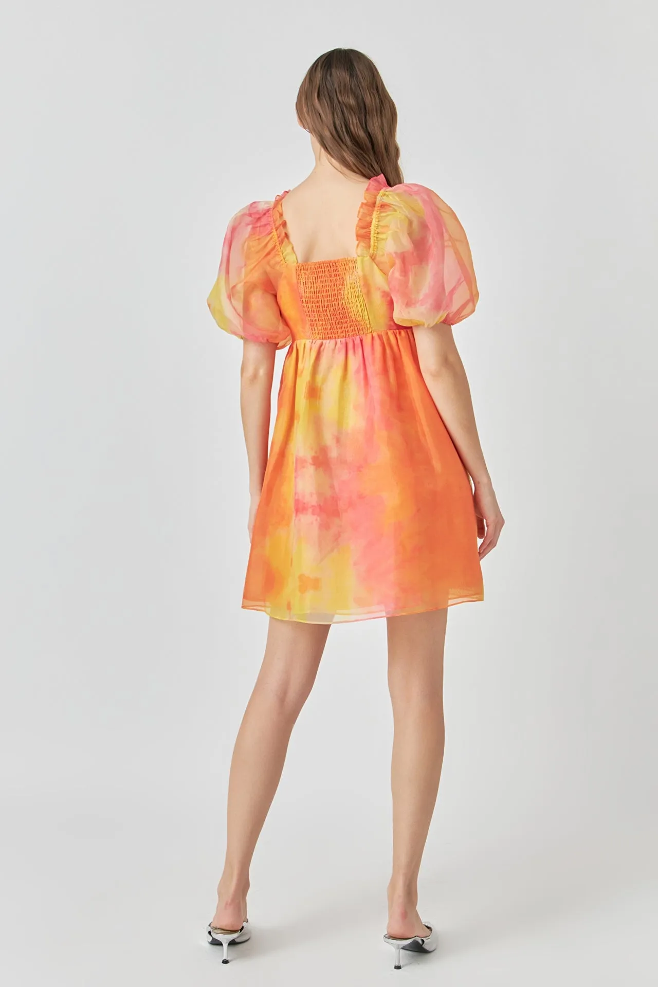 Organze Tie-dye Babydoll Dress