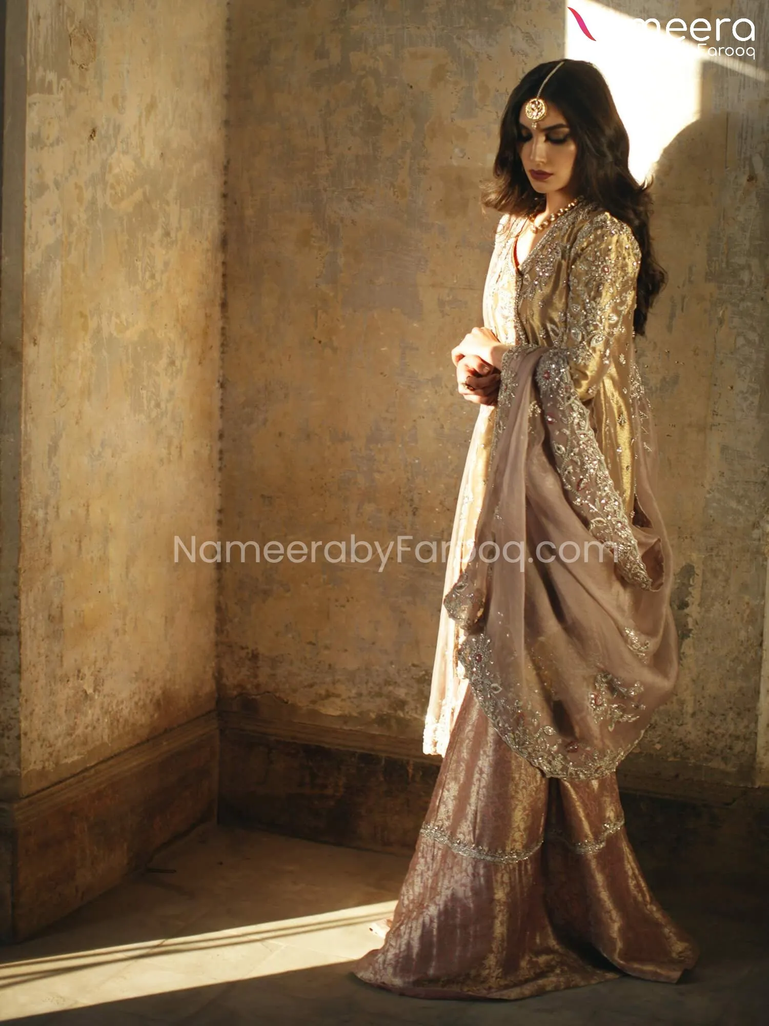 Pakistani Sharara Angrakha Style Bridal Dress #BS194