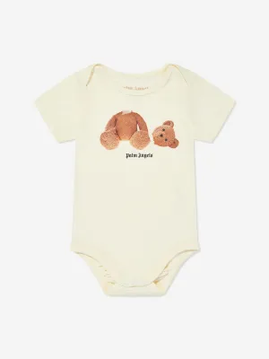 Palm Angels Baby Bear Bodysuit in Ivory