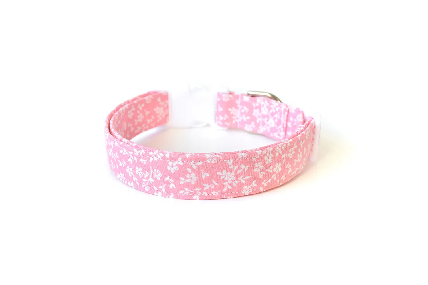 Pastel Pink Floral Dog Collar