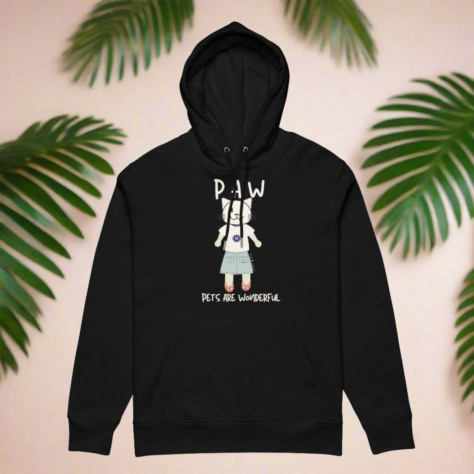 PAW, Cat themed, sustainable hoodie