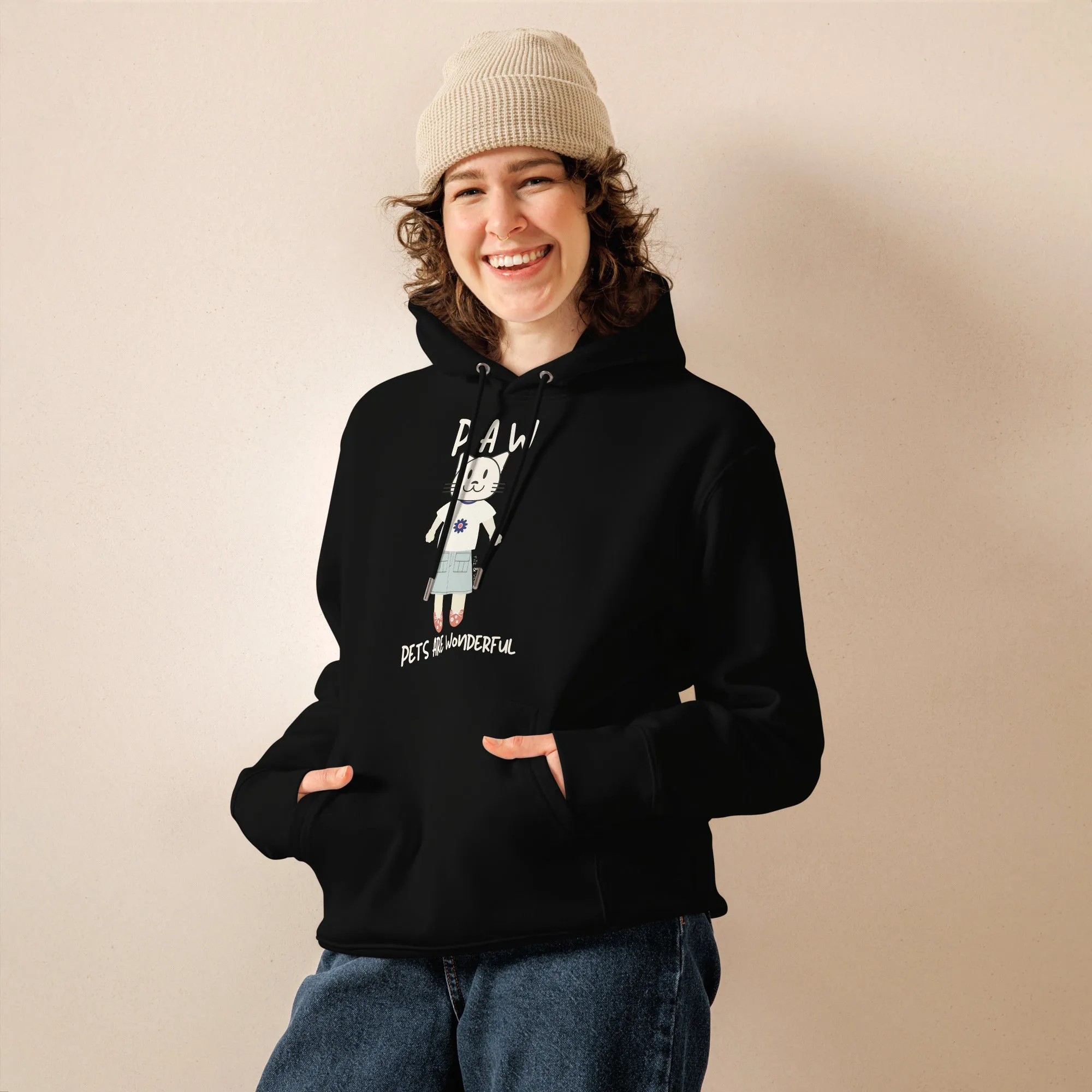 PAW, Cat themed, sustainable hoodie