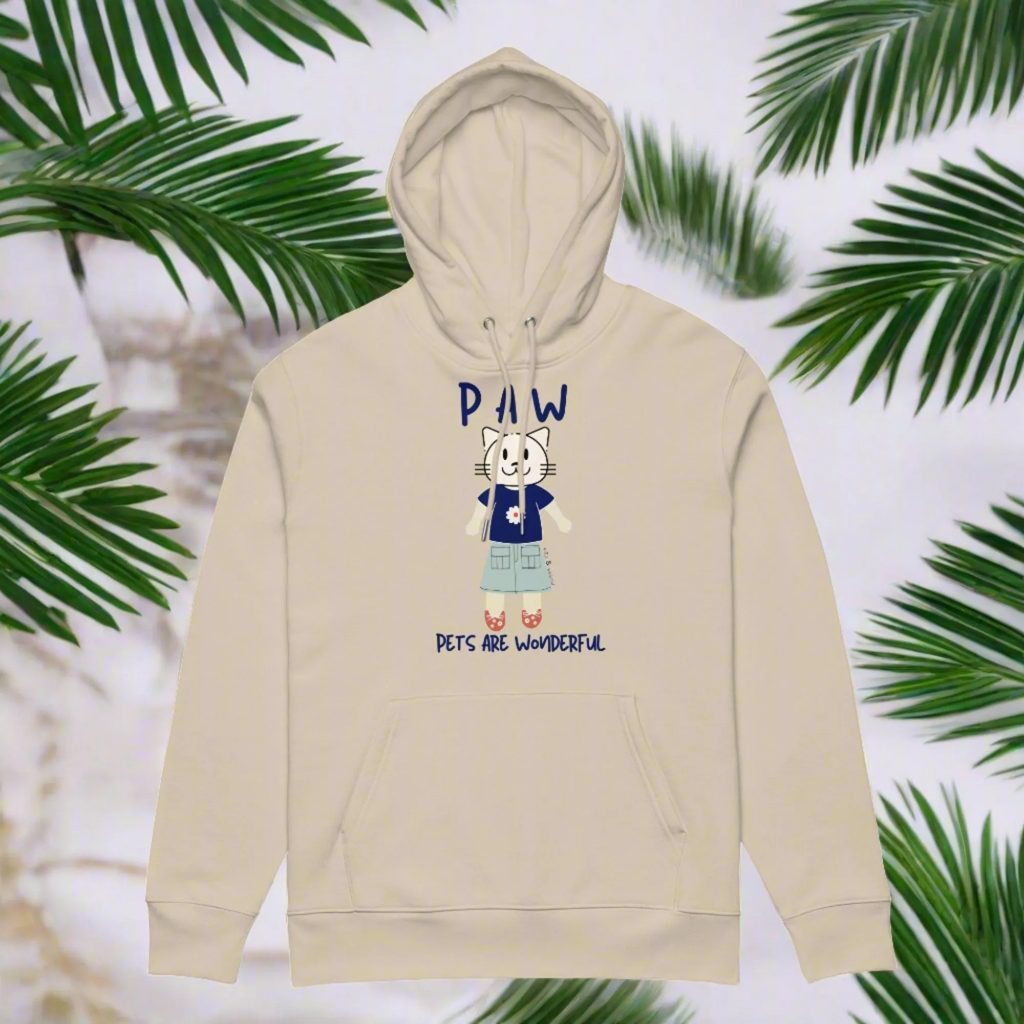 PAW, Cat themed, sustainable hoodie