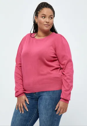 PCTana Knit Pullover Curve - Carmine Pink