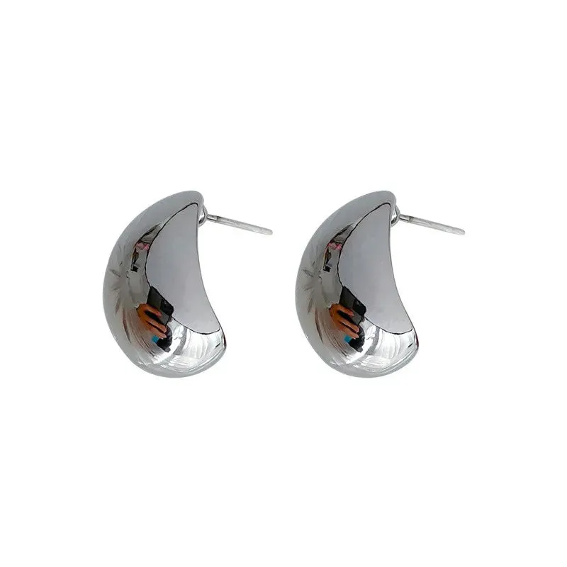 Pea Shaped Copper Alloy Gold Drop Fashion Earring for Women