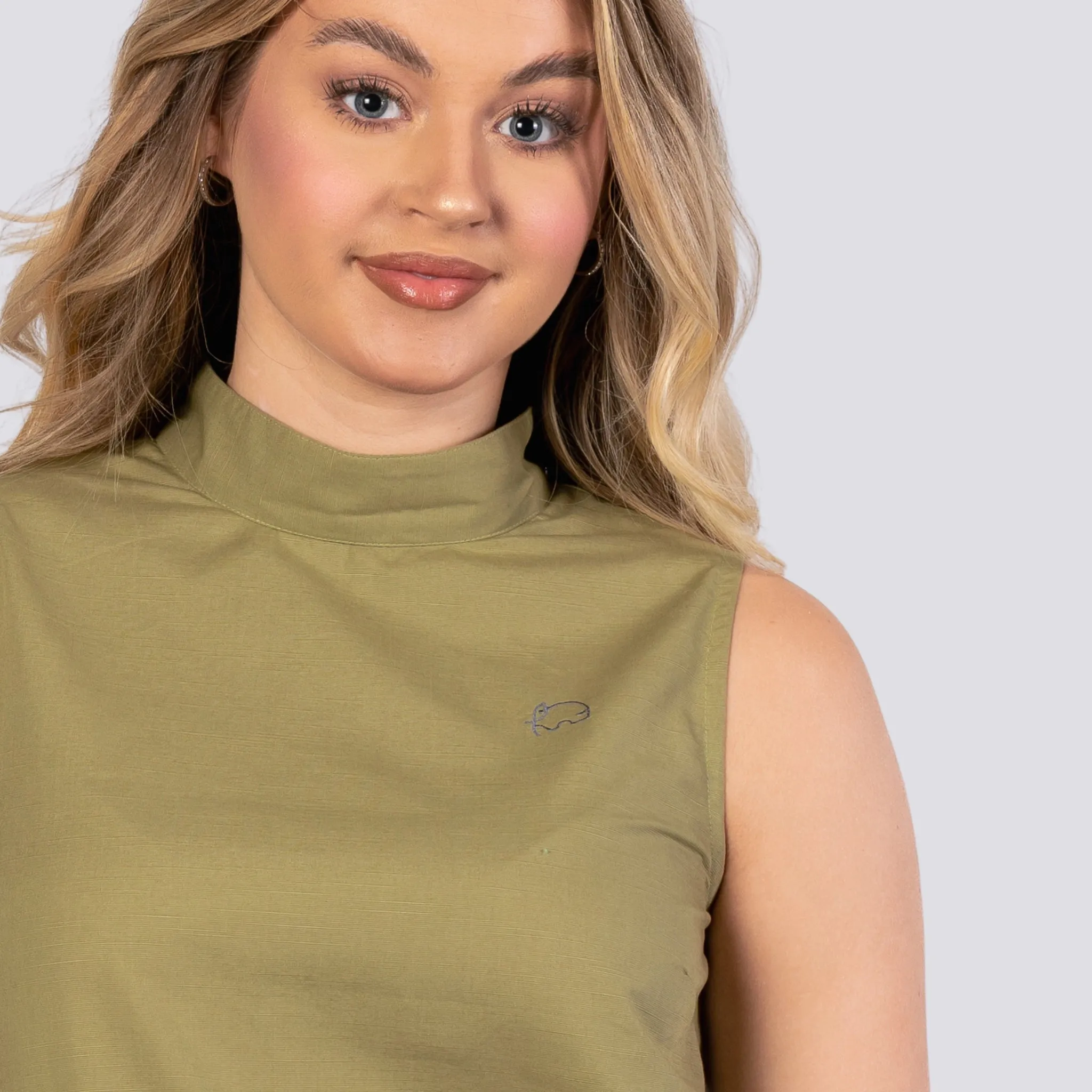 Pear Green Sleeveless Top For Women