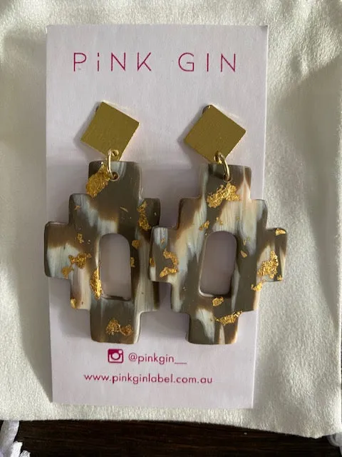 Pink Gin Golden Collection Earrings