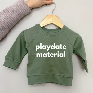 Playdate Material Organic Baby Cotton Pullover (Block)