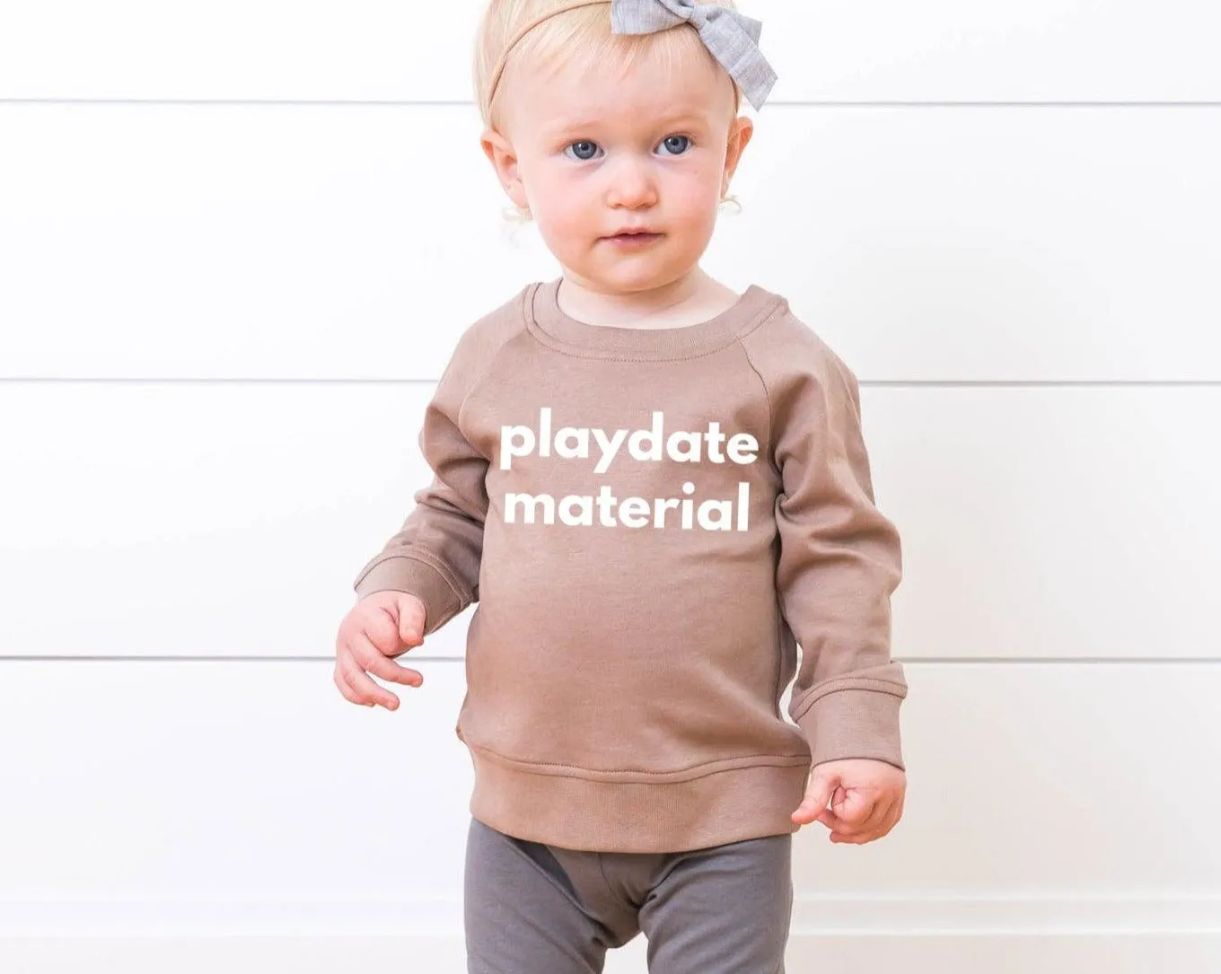 Playdate Material Organic Baby Cotton Pullover (Block)