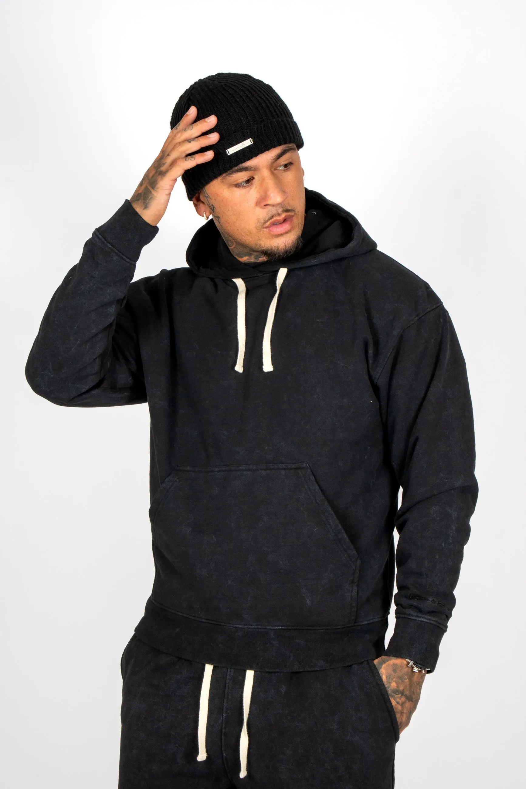 Premium Recycled Acid Black Hoodie