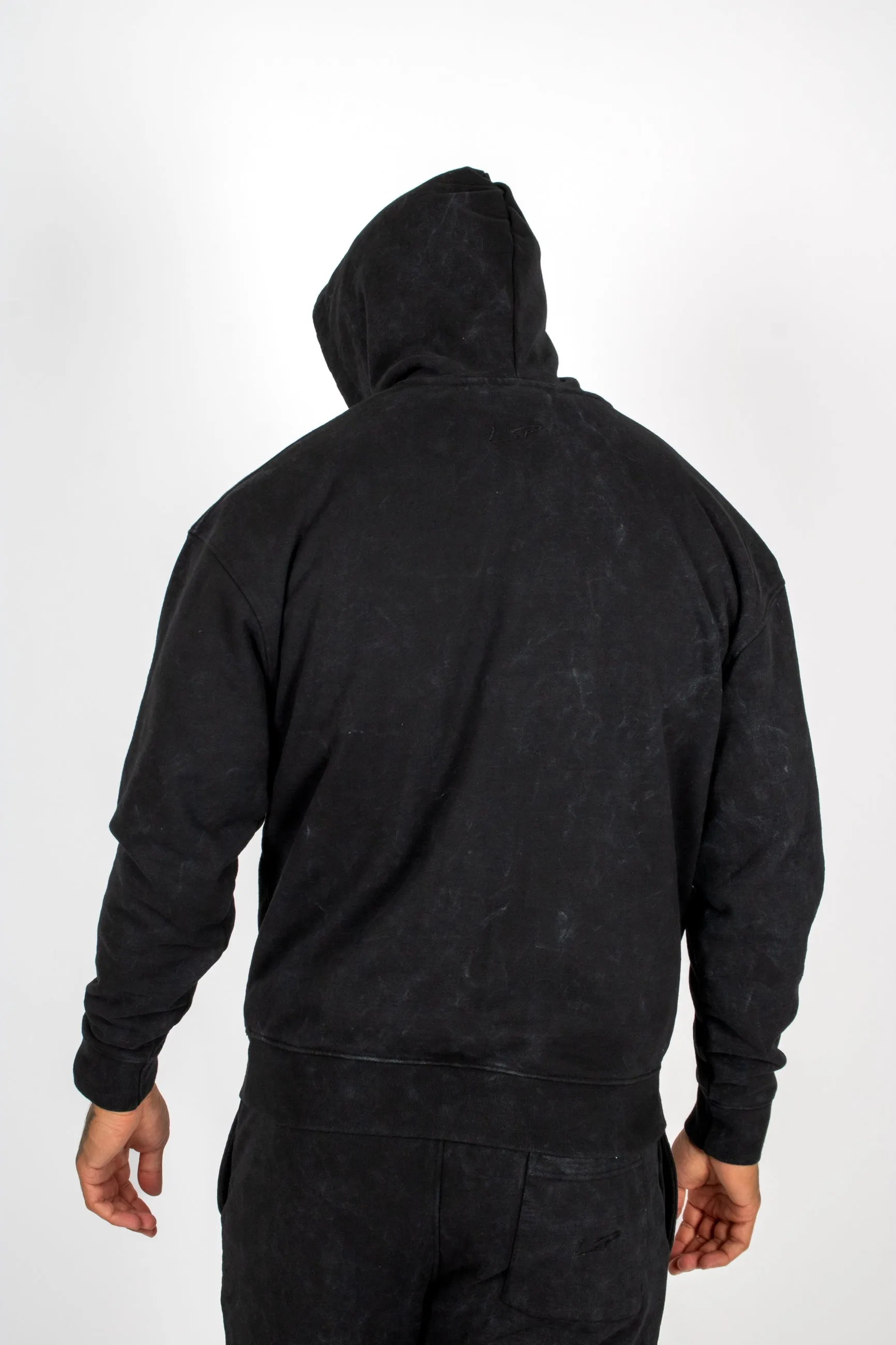 Premium Recycled Acid Black Hoodie