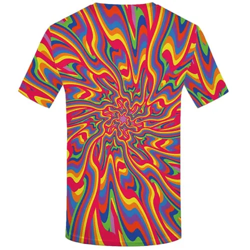 Psychedelic T-shirt Men Dizziness Tshirts Casual Colorful Tshirts Cool