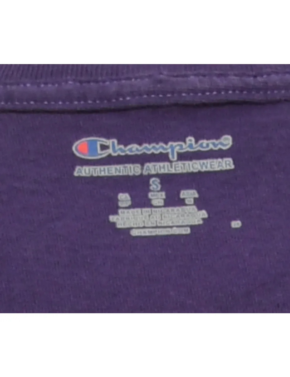 Purple Champion Printed T-shirt - S