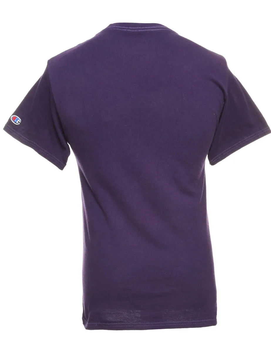 Purple Champion Printed T-shirt - S