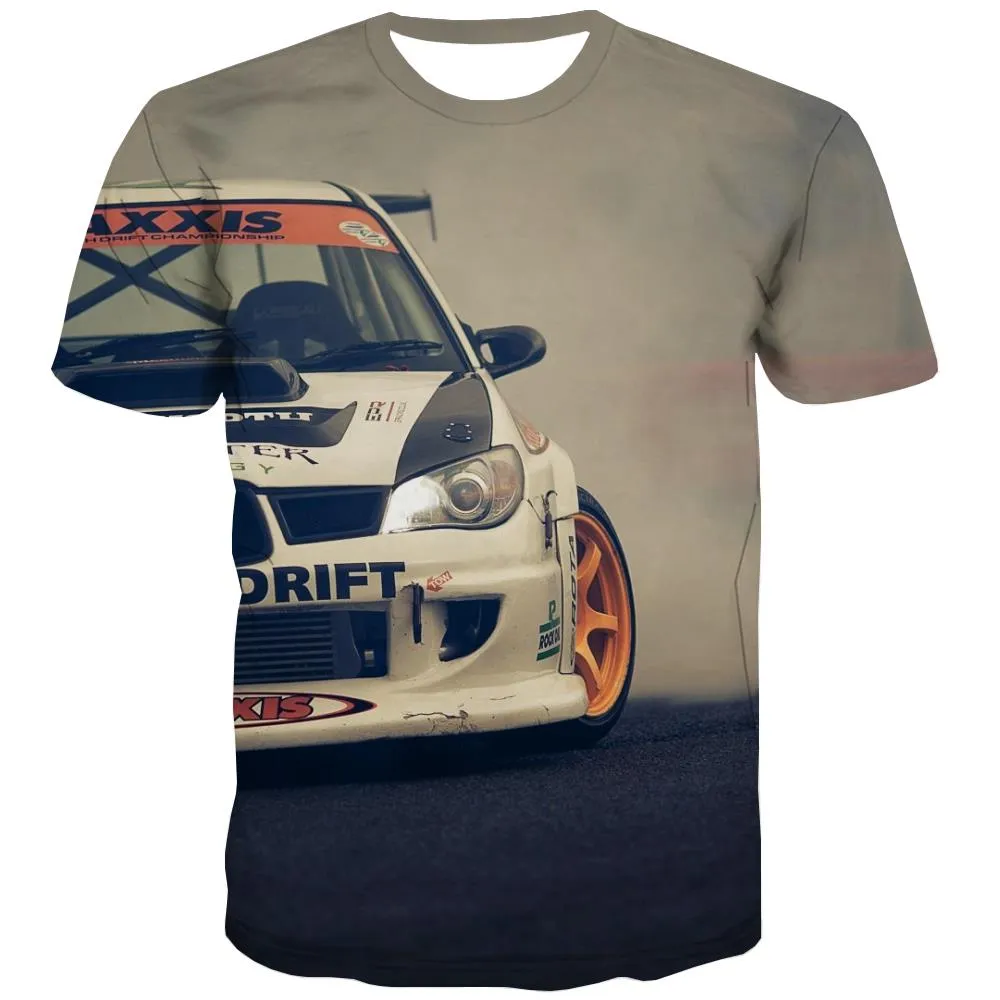 Racing Car T shirts Men Metal Tshirts Casual City Tshirt Printed Gray Tshirts Novelty Retro Tshirts Cool