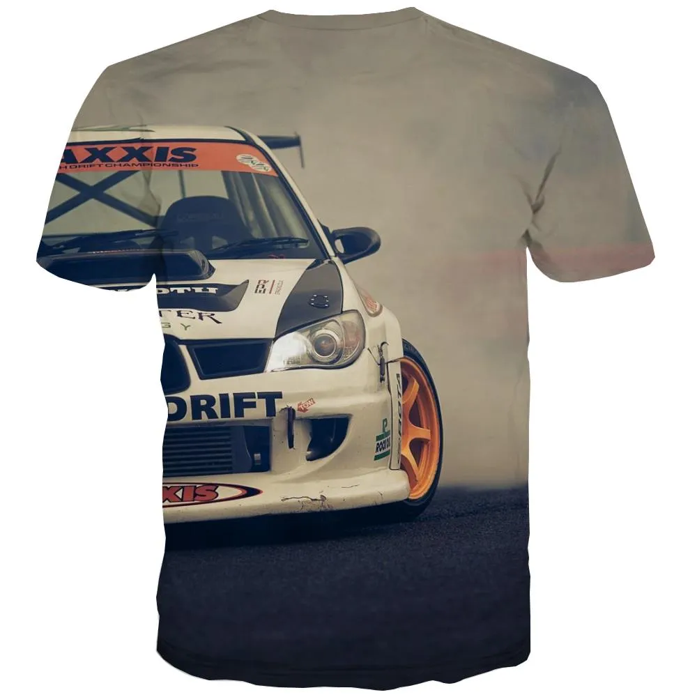 Racing Car T shirts Men Metal Tshirts Casual City Tshirt Printed Gray Tshirts Novelty Retro Tshirts Cool