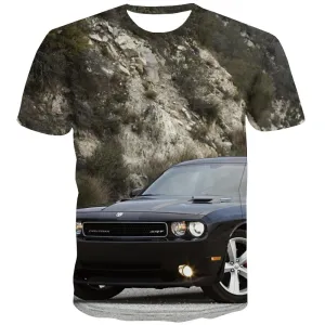 Racing Car T shirts Men Metal Tshirts Novelty City Tshirt Anime Gray T-shirts 3d Retro Shirt Print