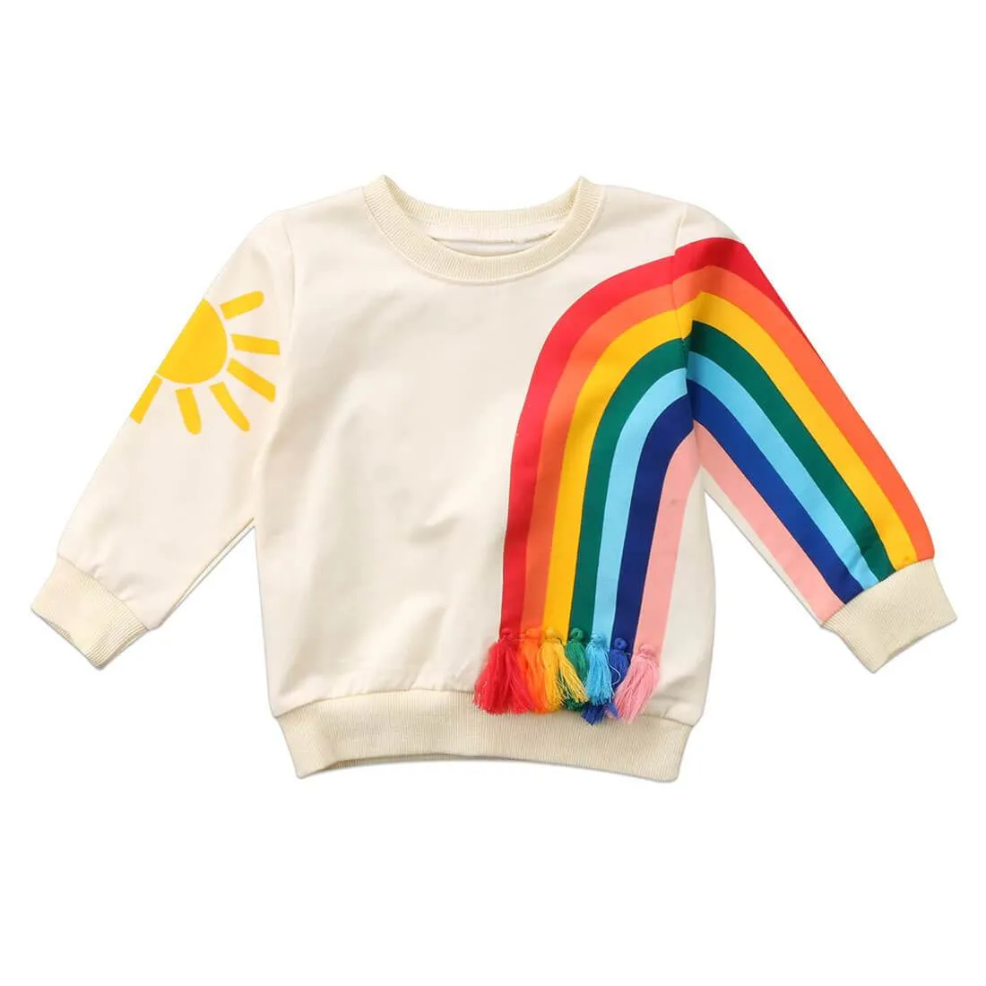 Rainbow and Sun Toddler Pullover