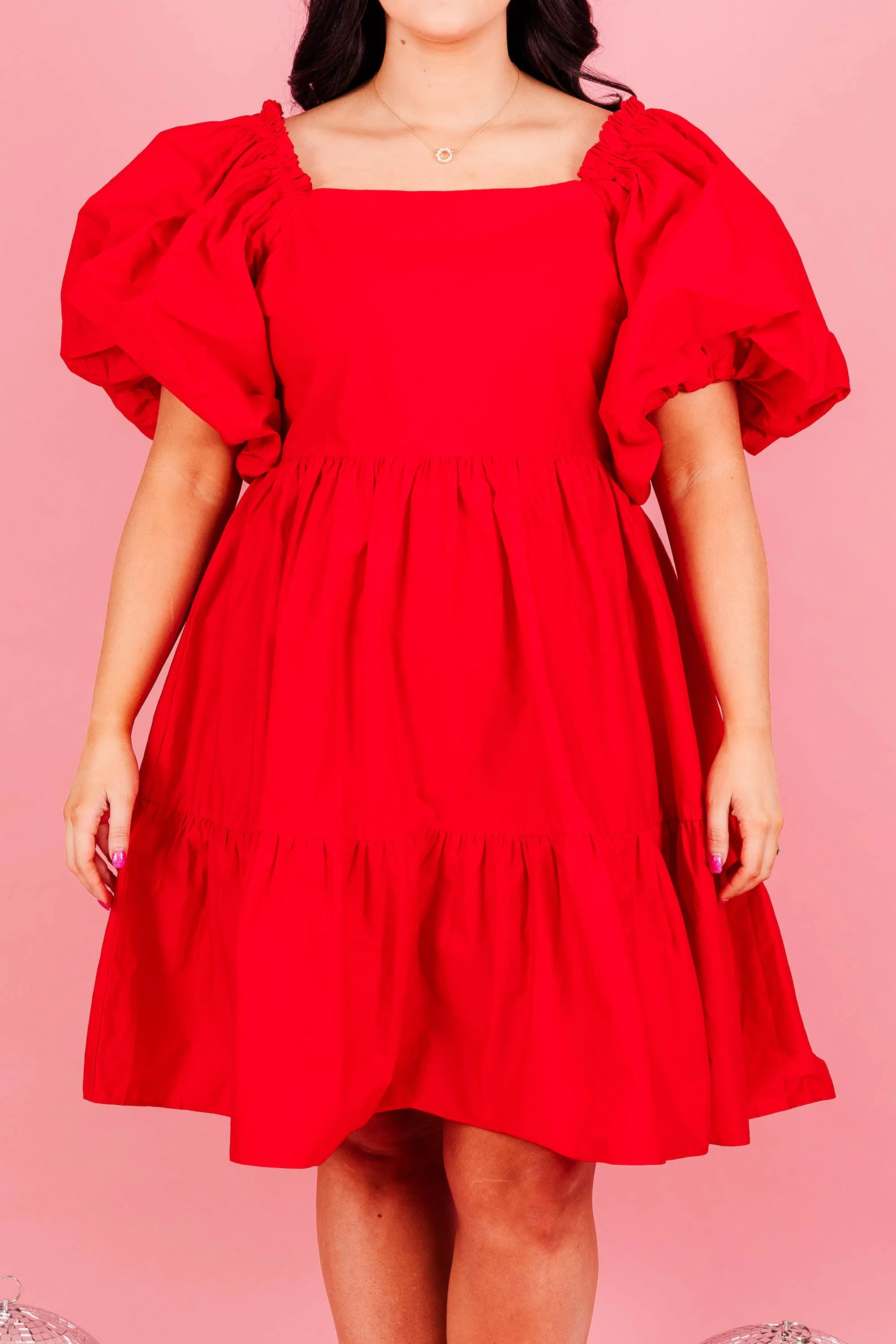 Raindrops On The Streets Dress, Red