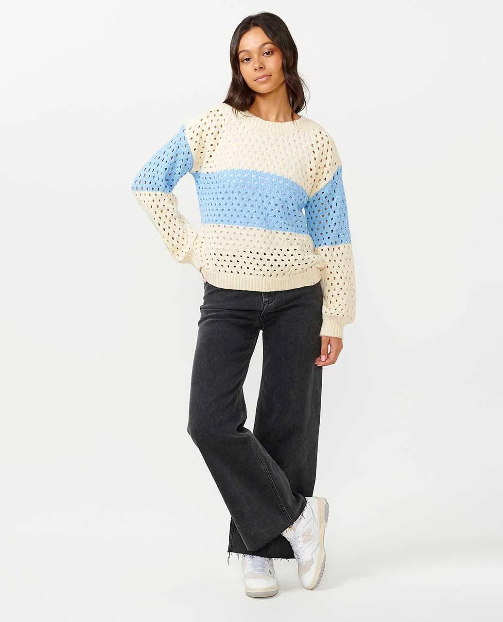 Rip Curl Desert Dreams Stripe Knit - Mid Blue