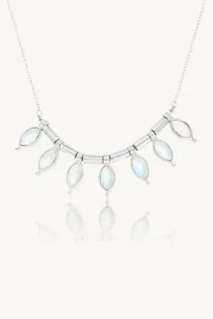 Rising Moonstone Silver Necklace