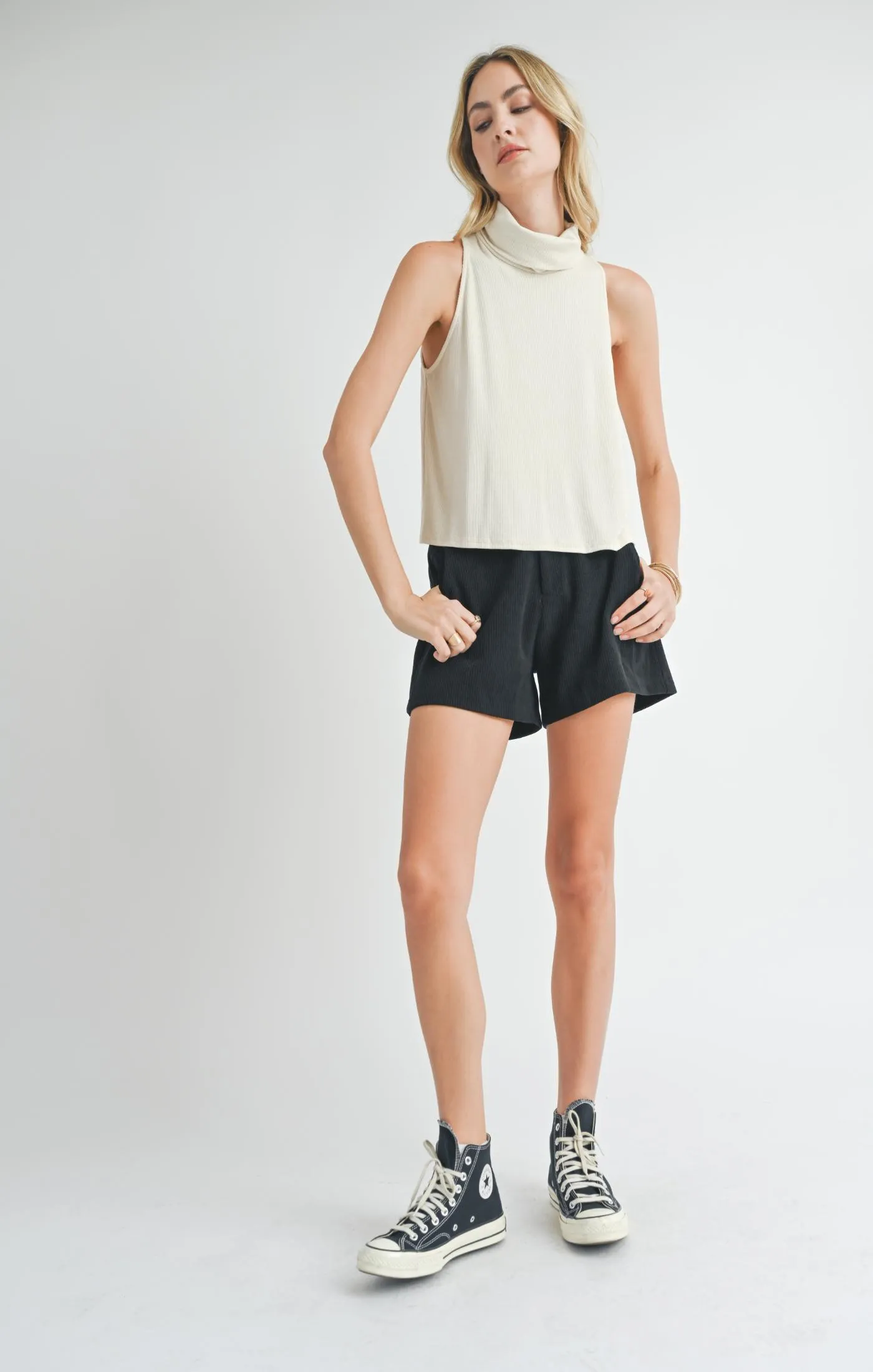 Ronan Knit Turtle Neck Tank