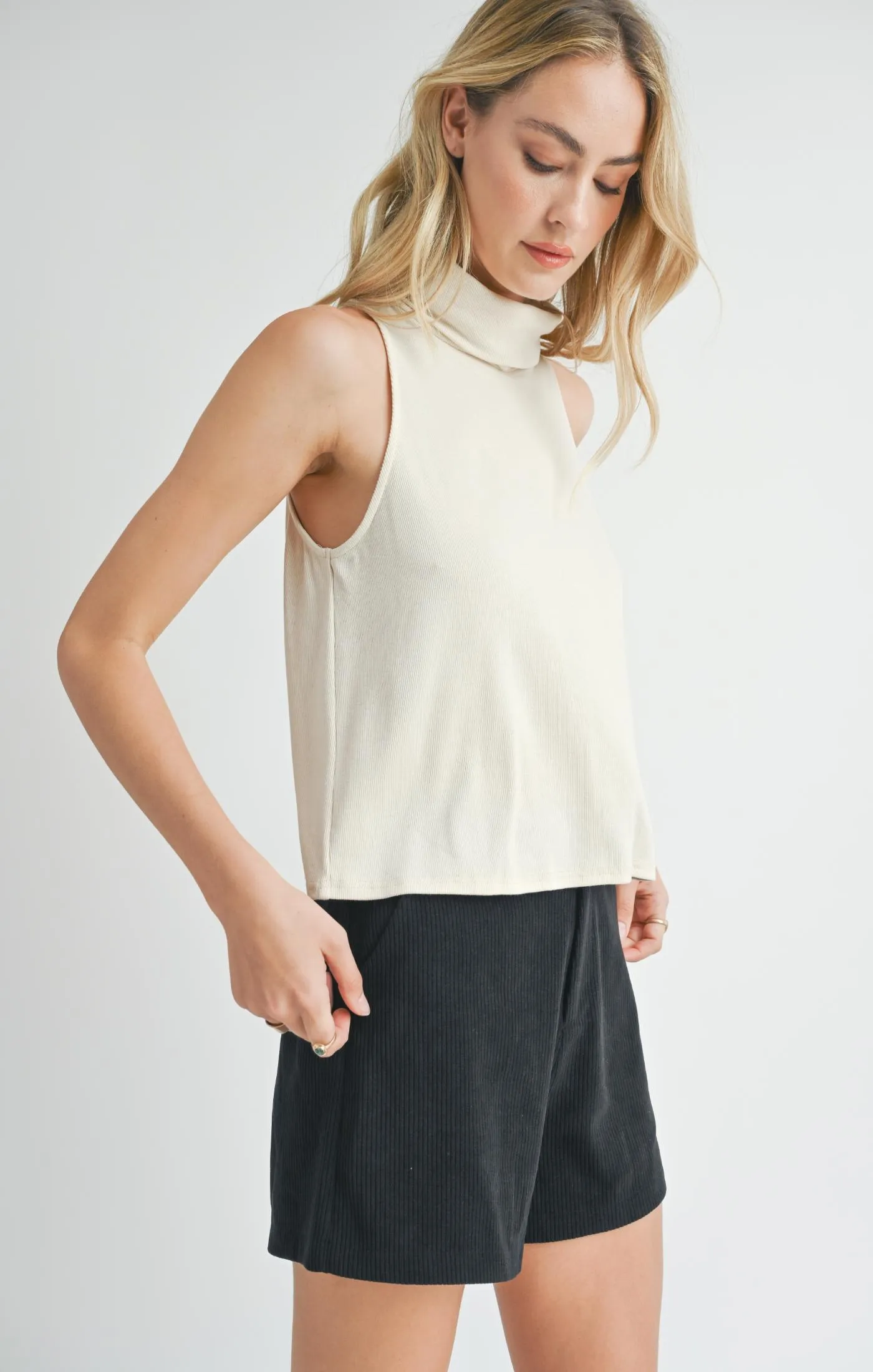 Ronan Knit Turtle Neck Tank