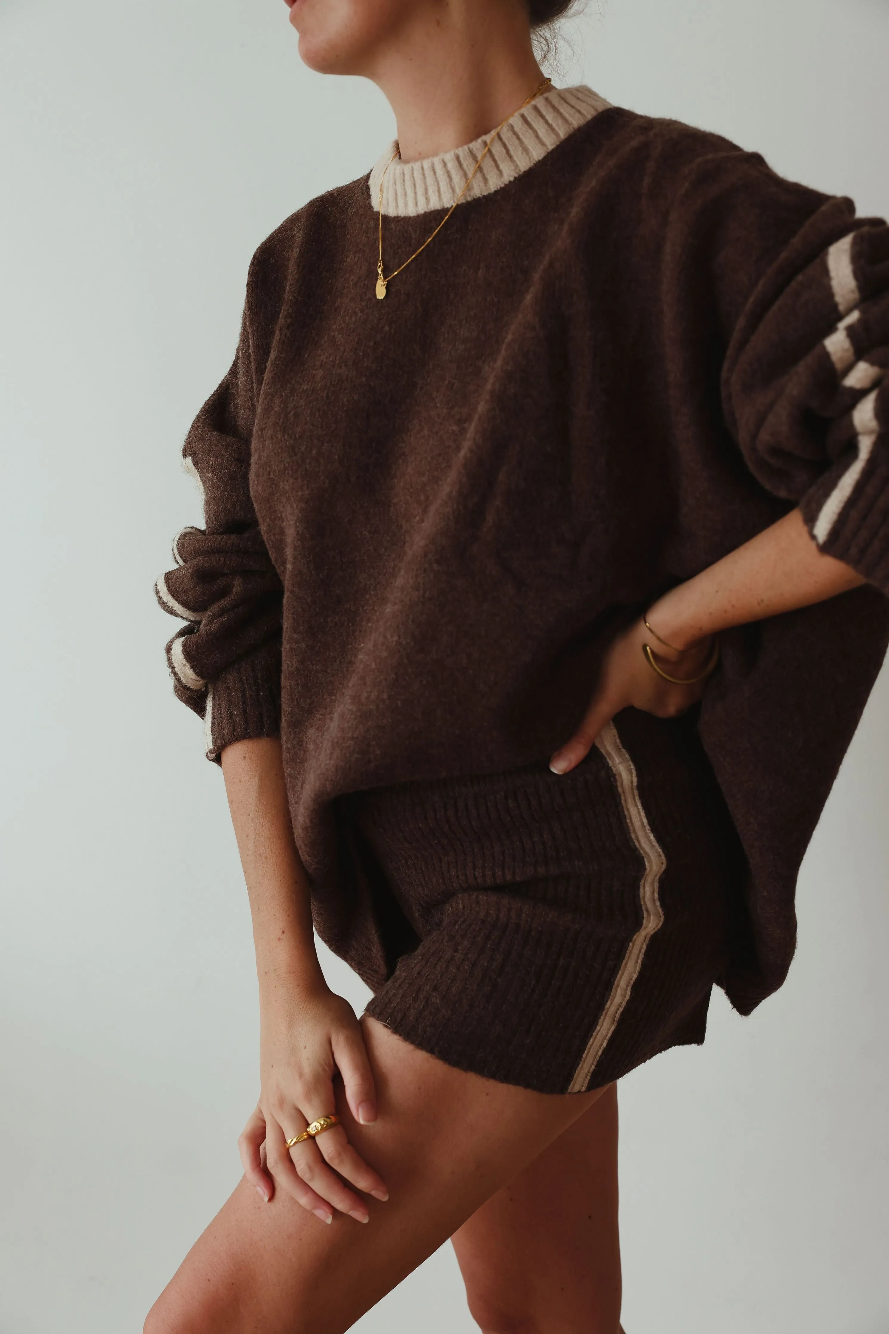 Rumer Knit Short - Brown/Cream