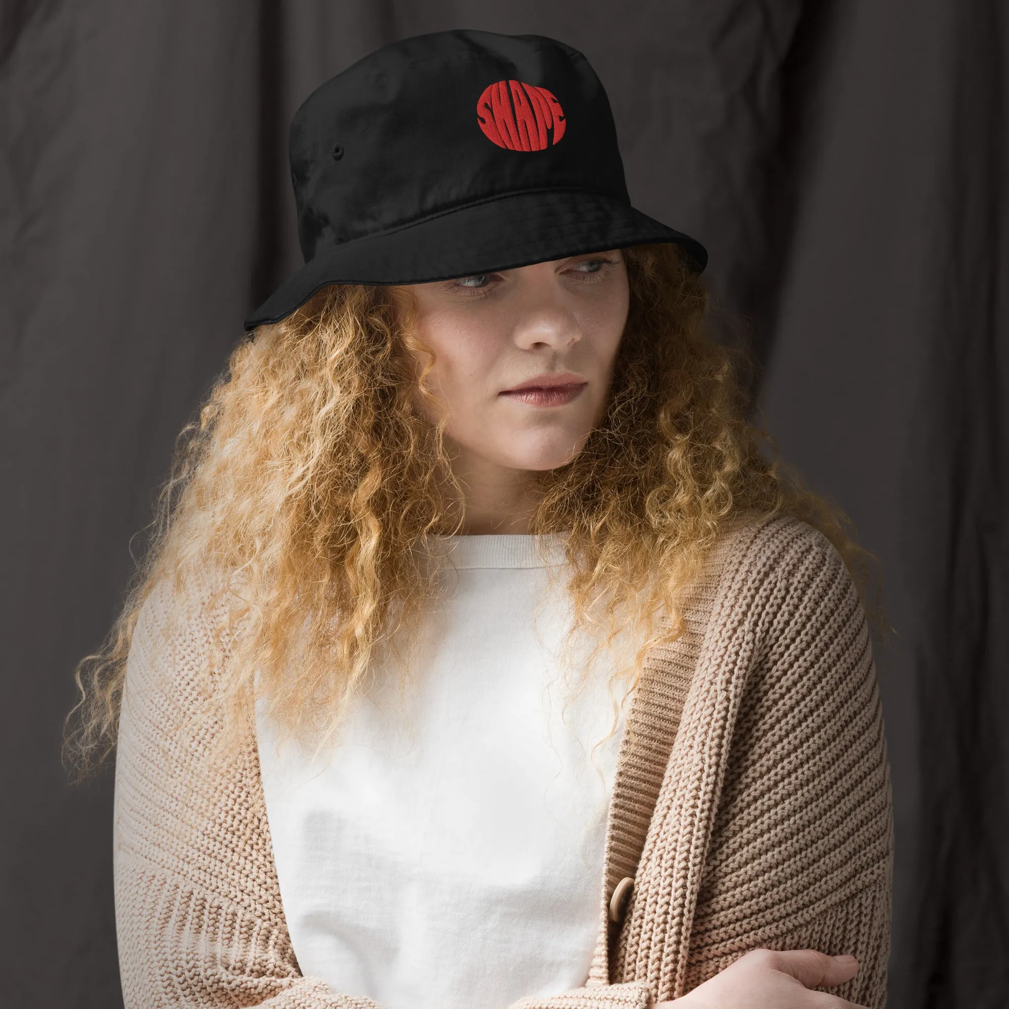 Shape Typography Graphic Organic Bucket Hat