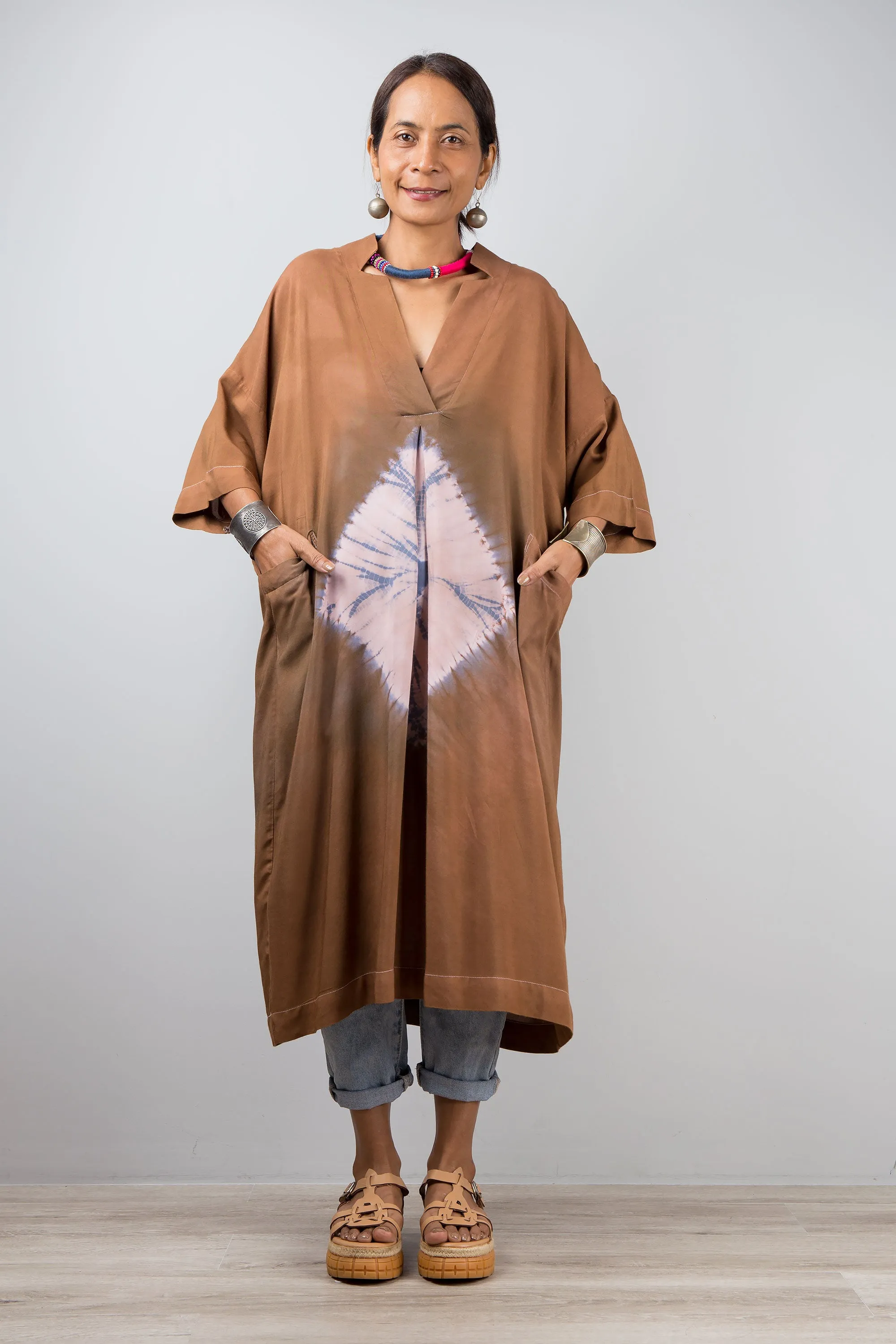 Shibori Kaftan dress