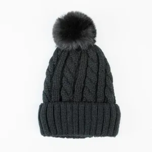 Sierra Cable Knit Pom Hat