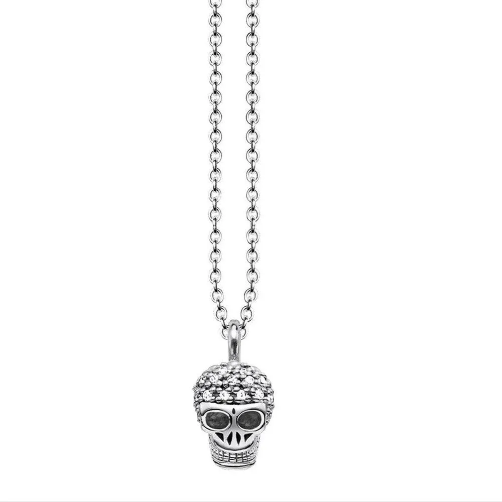 Small Skull Diamond Necklace