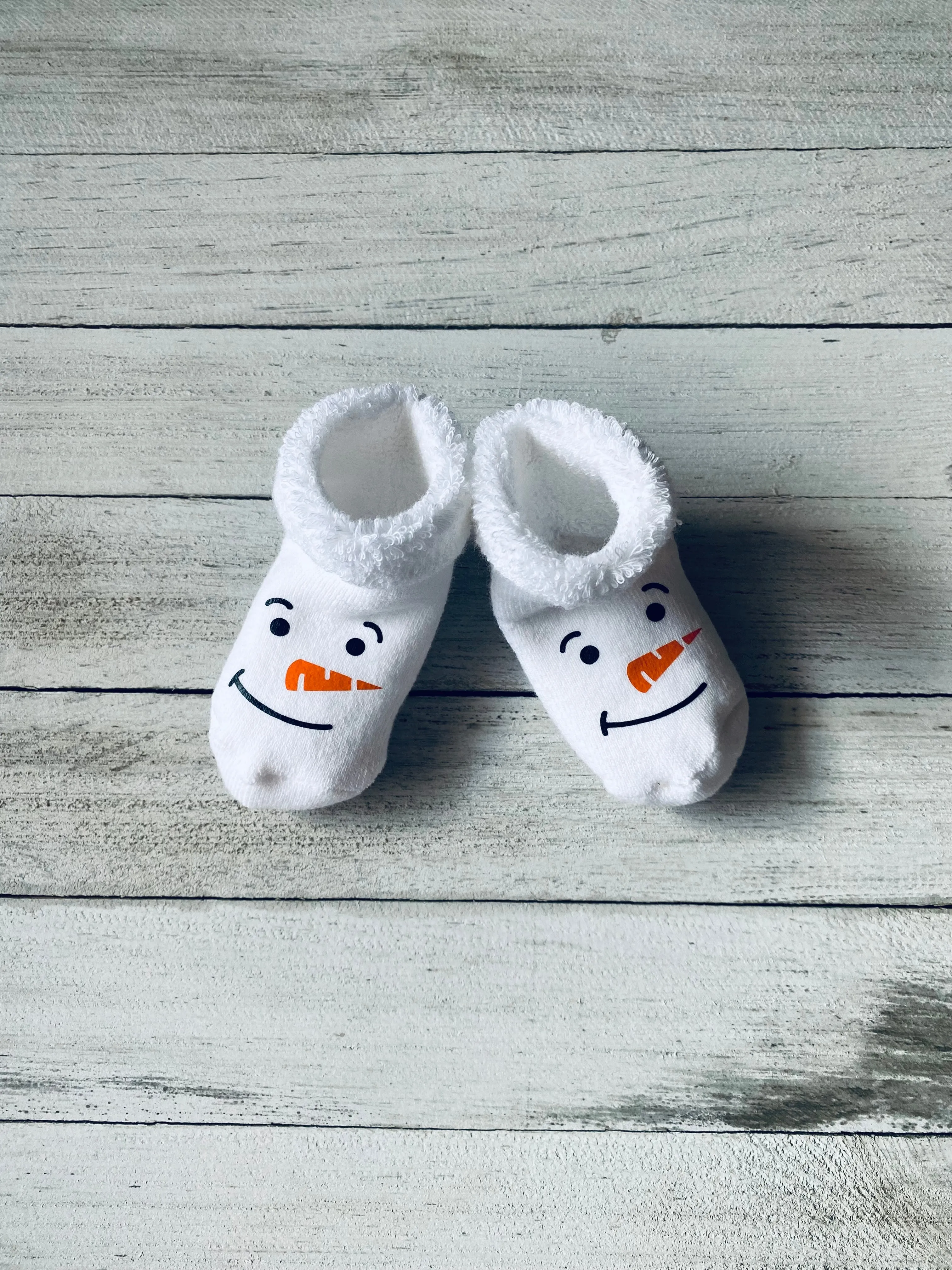 Snowman Baby Bodysuit and Socks