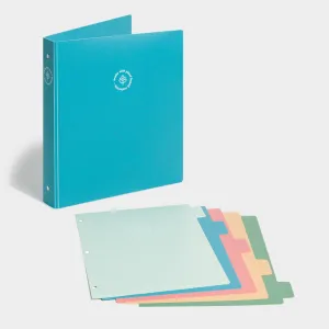 Speckled Bright Binder   5 Tab Divider Set, 6 CT Blue