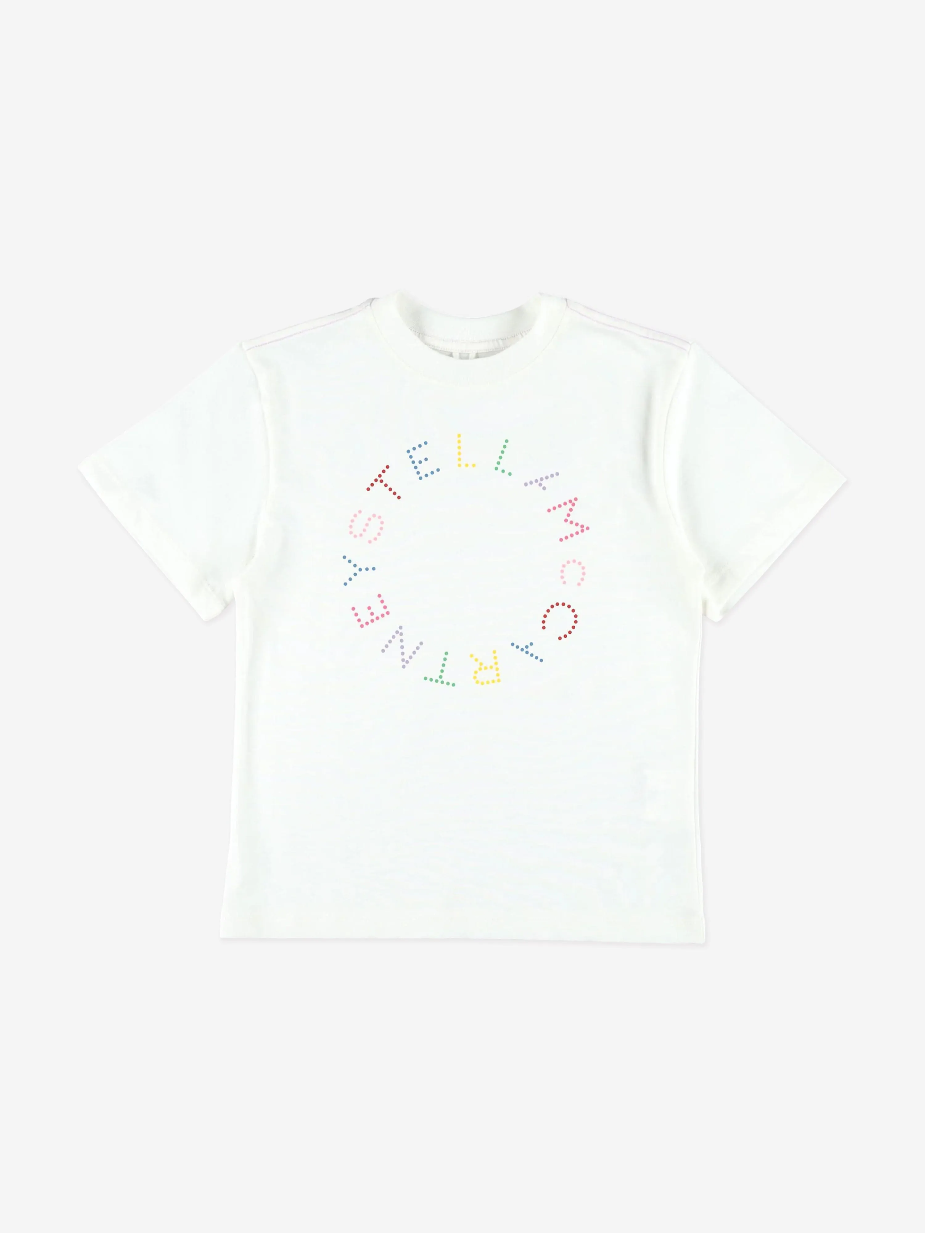 Stella McCartney Girls Circle Logo T-Shirt in Ivory