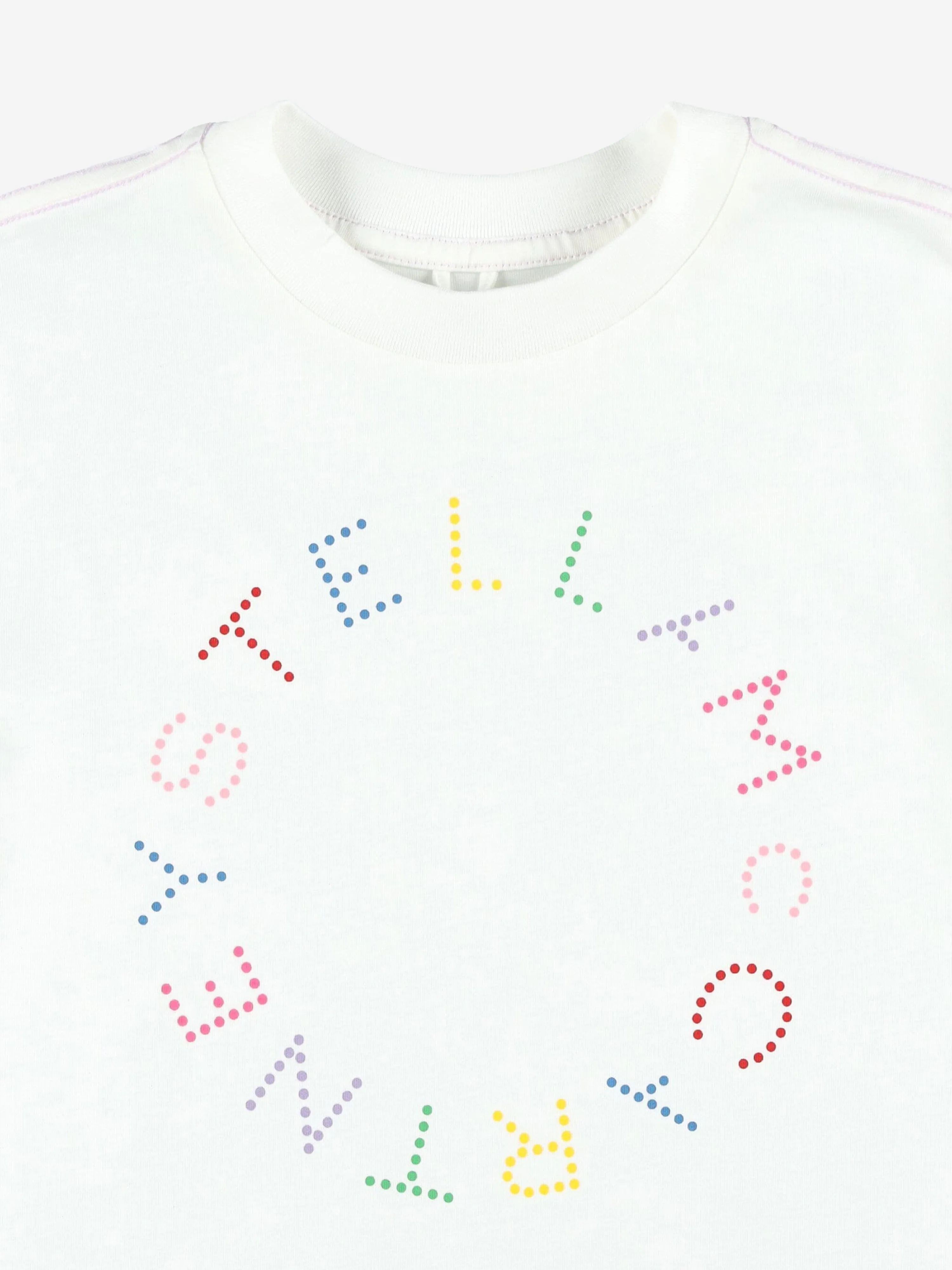 Stella McCartney Girls Circle Logo T-Shirt in Ivory