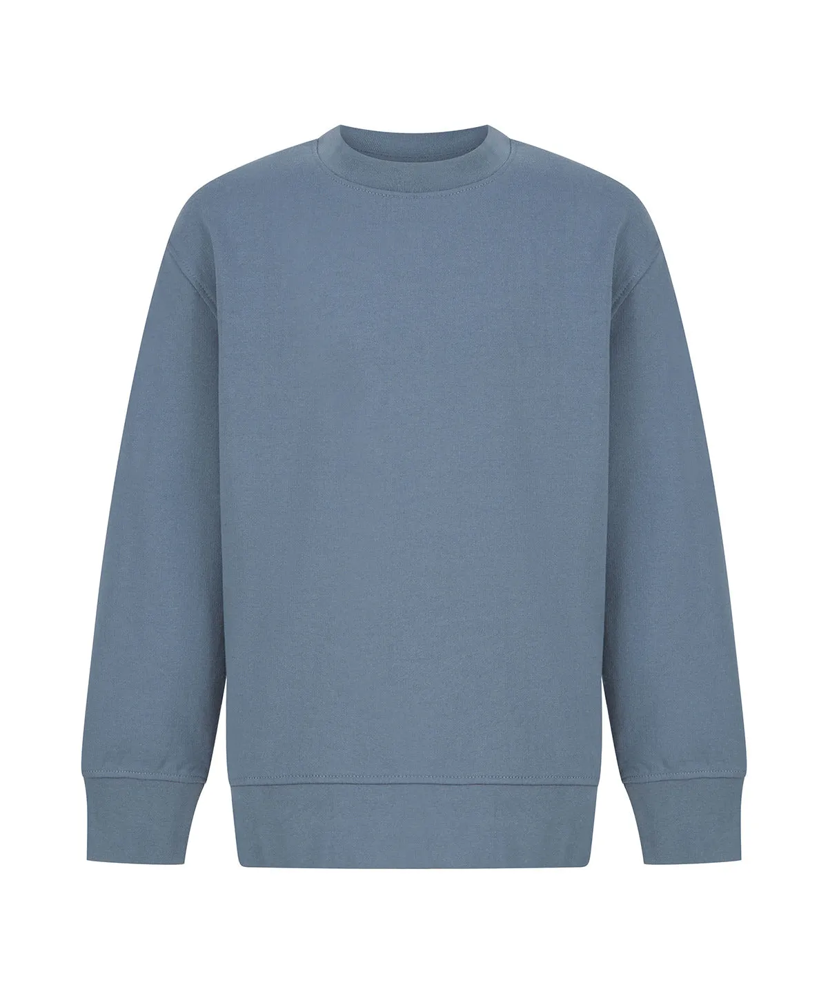 Stone Blue - Kids sustainable fashion curved hem sweatshirt