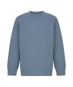 Stone Blue - Kids sustainable fashion curved hem sweatshirt