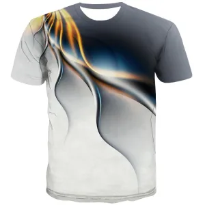 Stripe T-shirt Men Graphic Tshirts Cool Black and White T-shirts Graphic Lines 3d T shirts Funny Casual Tshirt Printed Short Sleeve