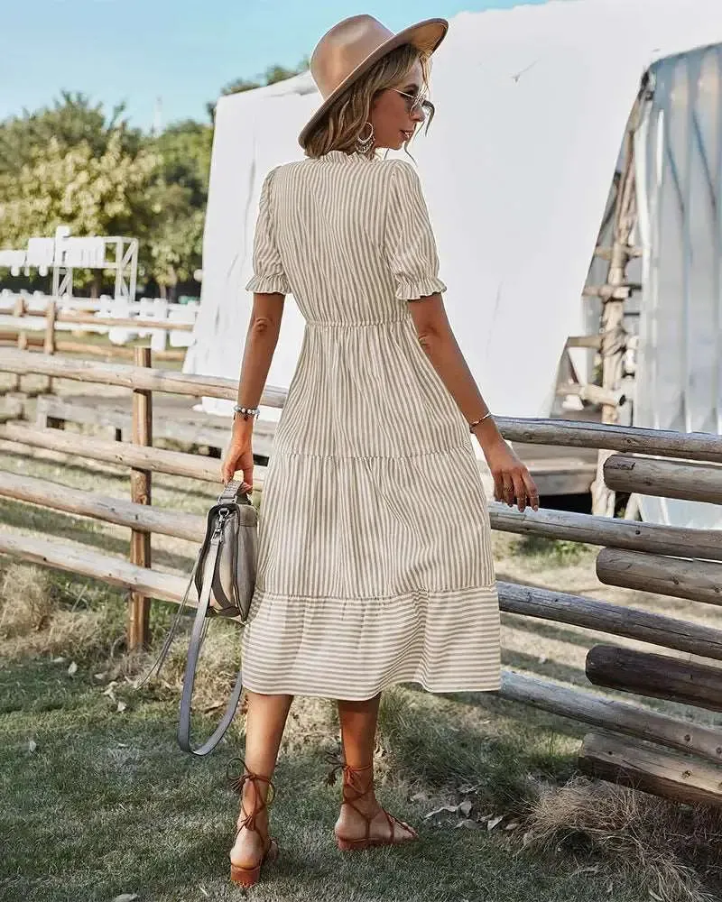 Striped Midi Dress