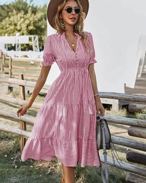 Striped Midi Dress